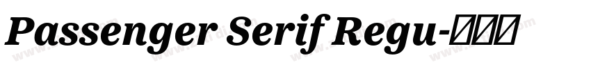 Passenger Serif Regu字体转换